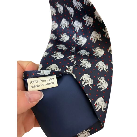 Men's City Avenue Elephant Tie Teacher Fancy Novelty One Size Adjustable School - Picture 4 of 5